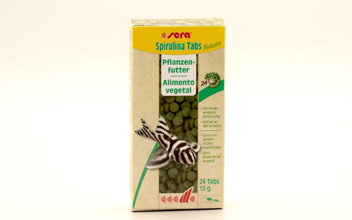 sera Spirulina Tabs für Welse, Wirbellose und alle herbivoren Fische. Hoher Anteil an Spirulina. Hafttabletten aus Pflanzenfutter, Seealgen, Krill. Das ausgewogene Futter unterstützt die gesunde Entwicklung, prächtiges Aussehen sowie das artgerechte Verhalten der Tiere.