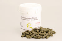 Brennnessel Futtersticks für Zwerggarnelen. 100% natürliches Garnelenfutter. Futtersticks Ziergarnelen. 100% getrocknete Brennnessel. Wichtige Vitamine.