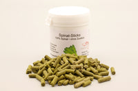 Futtersticks Spinat. Garnelenfutter Spinat. 100% natürliches Garnelenfutter für Zwerggarnelen. Ballaststoffreiches Garnelenfutter.