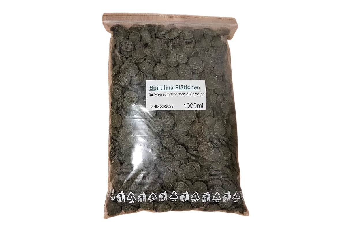 Spirulina Plättchen für alle Bodenfische, Garnelen & Schnecken ***JETZT NEU***