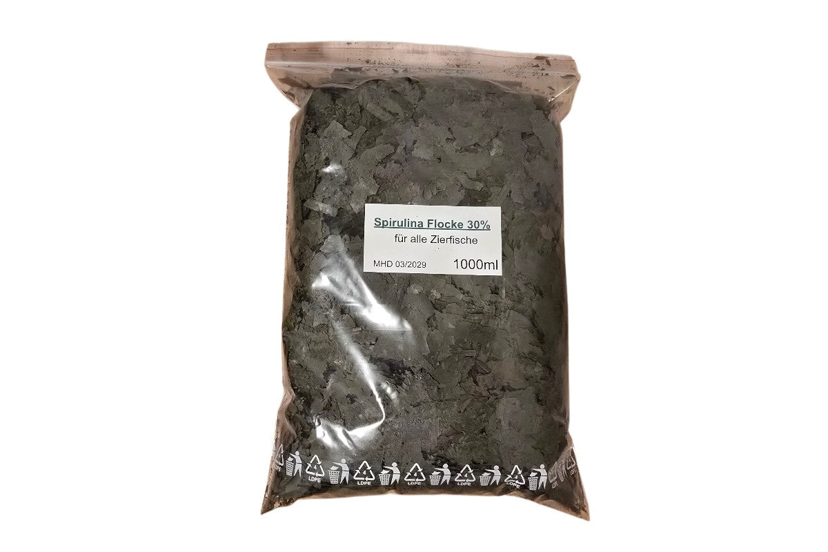Flockenfutter mit 30% Spirulina-Anteil für alle Zierfische - Guppy4Friends