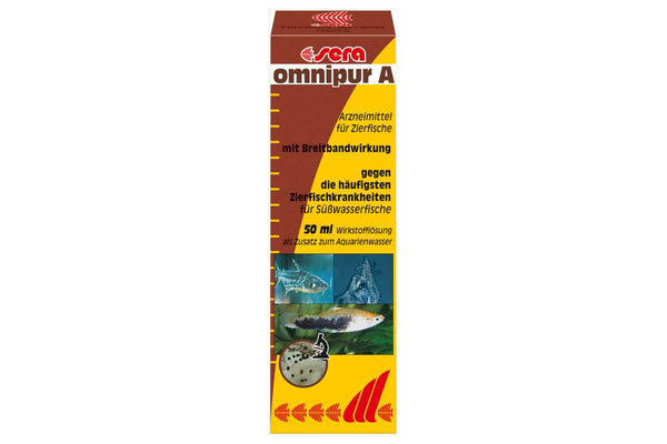 sera-omnipur-50-ml-Breitbandmittel-für-Zierfische-Süßwasserzierfische-behandeln-Arzneimittel-mit-Breitbandwirkung bei Zierfische