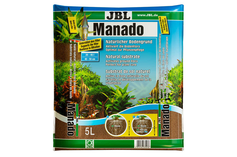 JBL-Manado-5L-Naturbodengrund-Aquarium-aktiviert-Bodenflora-Siedlungsfläche-Reinigungsbakterien-Nährstoffpuffer