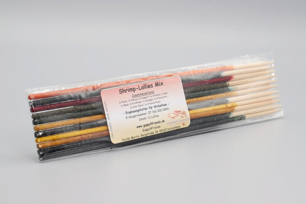 Shrimp Lollies im SUPER MIX 11 verschiedene Sorten Garnelenfutter für Zwerggarnelen. Catappa. Seemandelbaum. Seemandelbaumblätter. Catappa Leaf. Artemia. Color Boost. Astaxanthin. Shrimp Lollies Mix. 