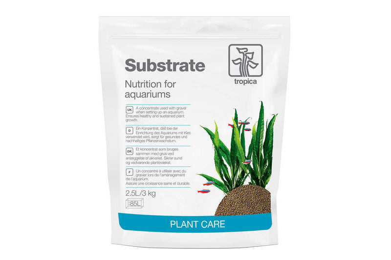 Das Substrat speichert die Nährstoffe und gibt diese an die Wurzeln der Pflanzen ab, genau dort, wo die Pflanze die meisten Nährstoffe aufnimmt. Tropica Substrate 2,5L