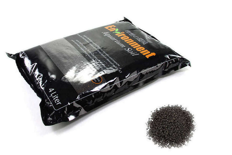 GlasGarten Environment Aquarium Soil 4 Liter. Für Weichwasserfische, Für Garnelenbecken. Soil für Pflanzenbecken. Soil für Schwarzwasserfische. Weichwasser-Mileu. Nährstoffreicher Bodengrund für Aquariumpflanzen. Senkt und stabilisiert den pH-Wert. Für ein prächtiges und gesundes Pflanzenwachstum. Verringert die Gesamthärte im Aquarium. Aquarium Soil besteht aus gebrannten Erden. 