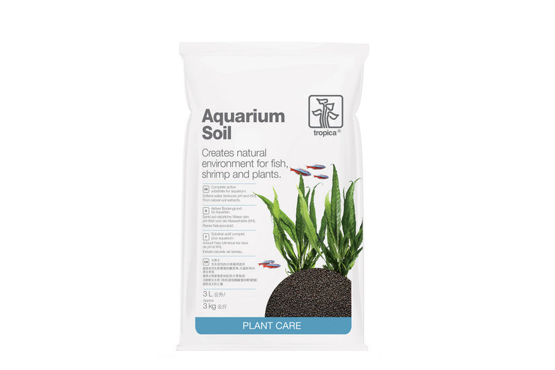 Tropica Aquarium Soil Körnung 2-3mm aktiver Bodengrund mit Pflanzennährstoffe Düngung für ein gutes Wurzelwachstum Pflanzenwachstum Nährstoffe. Soil stimuliert sogar die Rotfärbungen der Pflanzen. Plant Care Tropica. Waterplant soil. Ideal für Haltung von Caridina Zwerggarnelen und Weichwasserfischen. 
